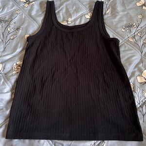 Aerie Black Ribbed Tank Top